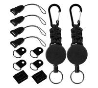 Veasbuu Retractable Keychain Clip - Microphone Installation Holder, Key Chain with Pull Cord, Metal Accessory, Portable Carry Tool, Keychain Clip for Truck Car Vehicle Camping Hiking Fishing Outdoor