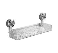 Veasbuu Suction Cup Bathroom Shelves, Non Slip Storage Rack, 14.17x4.13x1.69 inches Multifunctional Shower Organizer, Reusable Bathroom Accessories for Home, Studio, Hotel Use