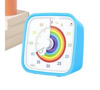 Veasbuu Temporizador Visual para Aula | Reloj de Cuenta Regresiva 60 Minutos con Disco Arcoíris y Estuche Protector,Temporizador Silencioso para Hogar - para Profesores Estudiantes Aula Escuela