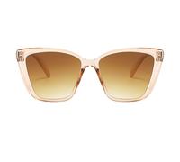 Veasbuu Vintage Feline Eye Sunglasses, Chic UV Protection Shades, Heavy Duty Lightweight Frame Ladies Eyewear for Outdoor, Beach And Travel, Stylish Eye Design, Trozos de té Frame Tea Slices, Siehe