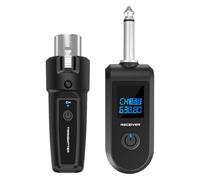 Veasbuu Wireless Microphone Adapter, High Sensitivity Transmitter Receiver, Clear Wireles Transmission System, Professional Mic, Ideal for Offices and Home Use Material Aluminum Alloy