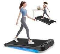 Veathzet Cinta de Correr Walking Pad, 5% Inclinada Cinta de Correr, 2.5HP Silencioso Motor, 8KM/H, LED Pantalla,Soporte 330lbs for Home Oficina