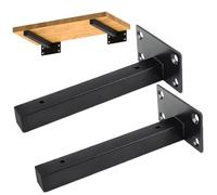 Vebetter 2 Piezas Soporte De Estante en L, 15 cm Soporte Estanteria Pared, Soportes Para EstanteríAs, Escuadras Para Estanterias Negras, Escuadras Metalicas Invisibles, Soporte Balda Flotante Pared.