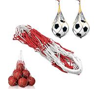 Vebetter Bolso de Baloncesto, 3PCS Bolsas y Redes para Balones, Voleibol, Fútbol, Bolsa de Almacenamiento con Cordó, Bolso de Malla con Una Sola Bola, Bolsa de Almacenamiento de Múltiples Bolas.