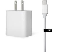 VEBNER Cargador rápido USB-C de 30 W y cable compatible con productos Google, teléfonos Google Pixel, tabletas y otros dispositivos USB-C, extralargo de 17 pies