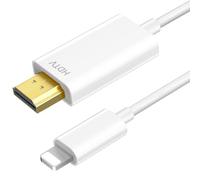 Vecbmn Cable iPhone HDTV 2M, 1080P HDTV Cable Adaptador HDT-V, Adaptador de Movil a TV Cable de Móvil C-ompatible c-on iPhone11/12/13/14, para iPhone/iPad a H-DTV/proyector/Monitor - Plug and Play