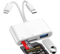 Vecbmn Lector de tarjetas SD Lightning 3 en 2, compatible con SanDisk