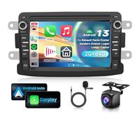 VECHTEL 2G&64G 7" Radio de de Coche para Renault Dacia Duster Sandero Dokker Logan Lodgy Captur con Carplay Android Auto,Android 13,Bluetooth Radio RDS/FM,Navi WiFi,cámara de visión Trasera AHD
