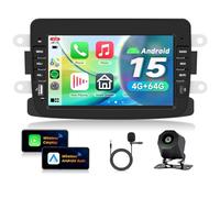 VECHTEL 4G+64G Android 15 Radio Coche para Dacia Logan Dokker Sandero Lodgy 2012-2017/Dacia Duster 2011-2017/Renault Captur Symbol 2013-2017, 7'' Pantalla con Carplay Android Auto GPS Wi-Fi FM RDS