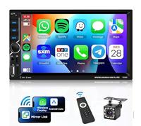 VECHTEL Radio de Coche 2 DIN con CarPlay Android Auto Inalambrico, 7 Pulgadas HD Pantalla Táctil Radio Coche Bluetooth 5.1, Radio FM Type-C/USB/TF/AUX Mirror Link SWC Cámara Trasera Control Remoto