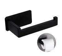 Vecibel Soporte para Papel higiénico sin taladrar, Autoadhesivo para Papel higiénico, Negro, Acero Inoxidable, Soporte para Papel higiénico, Soporte para Rollos, Soporte para Cocina y baño