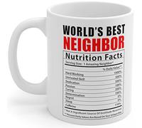 Vecino - El Mejor Del Mundo Tazas De Regalo Cerámica Tazón De Café Graciosa Tazas Té Regalos Divertidos Para Oficina Trabajo Navidad 330 Ml