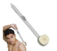 Vecksoy Cepillo corporal con mango largo para ducha - Body Scrubber para uso en la ducha con almacenamiento de gel de ducha, cepillo de limpieza de masaje de baño con mango ergonómico para fregar la piel
