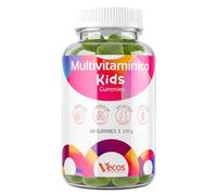 Vecos Multivitaminas Niños en Gominolas Sin Azúcar | 60 Gummies para 2 Meses | Vitaminas A, C, D3, E, B12, Zinc y Yodo para Defensas y Crecimiento | Sabor Lima | Sin Gluten ni Lactosa