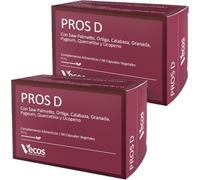 Vecos Pros D Próstata, Saw Palmetto, Pygeum y Licopeno, 120 Cápsulas | Con Quercetina, Ortiga, Zinc, Semilla de Calabaza y Granada, Serenoa Repens, Salud Protática, Salud masculina, Vegano