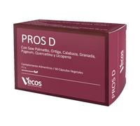 Vecos Pros D Próstata, Saw Palmetto, Pygeum y Licopeno, 60 Cápsulas | Con Quercetina, Ortiga, Zinc, Semilla de Calabaza y Granada, Serenoa Repens, Salud Protática, Salud masculina, Vegano