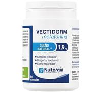 Vectidorm Melatonina 60 Cápsulas | Nutergia | Complemento Alimenticio para Conciliar el Sueño | Regulador Natural del Descanso | Apto para Veganos