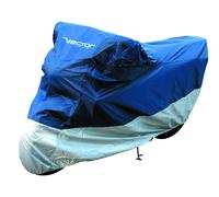 VECTOR Funda protectora interior/exterior para moto/scooter - azul/plata - s, plata