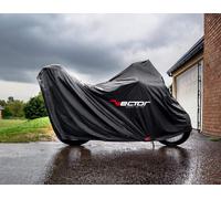 VECTOR H2O Funda Protectora Interior/Exterior para Moto/Scooter con Topcase y Parabrisas - Negro - L, blanco