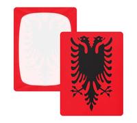 Vector Image - Sábanas de algodón para cuna de bebé, niños y niñas, diseño de bandera de Albania, juego de 1