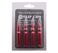 Vector Optics 4 tapas a presión de 7,62 x 51 mm, tapas de metal para rifle igual que el tamaño 308 Winchester, color rojo