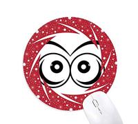 Vector patrón ojo decoracion Wheel mouse pad de goma roja redonda