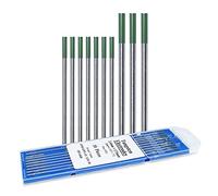 VECTOR WELDING Electrodos de Tungsteno 10 unidades 1,6 mm x 175 mm Verde | Aguja de tungsteno electroeda de soldadura, 175 mm, 20 verde