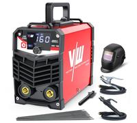 VECTOR WELDING Máquina de Soldar Electrodo MMA 160A, Soldador de Electrodo Inverter con Pantalla LED, Grupos Soldar Electrodo IGBT con Casco de Soldadura