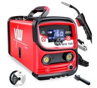 VECTOR WELDING Máquina de Soldar MIG sin Gas 160 A, Soldador de Hilo y MMA | Soldadura con Electrodo, Tecnología Inverter IGBT, Pantalla LED, Incluye Hilo Tubular de 1,0 mm, para Hogar y Principiantes