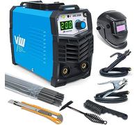 VECTOR WELDING Soldador de Electrodo 200A, Máquina de Soldar Inverter MMA | Tecnología IGBT, Hot Start, Arc Force, Anti-Stick, Soldadura de Acero y Fundición, Incluye Electrodos y Casco de Soldadura