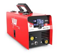 VECTOR WELDING Soldadora de Hilo Continuo sin Gas 130 A, Soldadora MIG MAG para Principiantes, Soldadora Interver IGBT con Función de Soldadura por Electrodo, Máquina de Soldar Mig sin Gas
