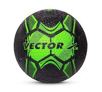 Vector X Street Soccer Football (Green/Black, Size: 5) Material: Rubber | Moulded Football | 32 Panel Ball | Standard Size 5
