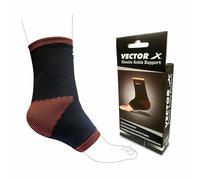 Vector X VNS-005 Soporte para el tobillo | Color: negro | Tamaño: pequeño | para hombres y niños | Material: Tejido elástico | Calcetines para pies y tobillos | Manga de compresión en el tobillo |