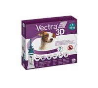 Vectra 3D - Pipetas antiparasitarias para perros de 4 a 10 kg - Cantidad: 3 pipetas