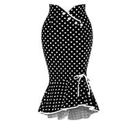 Vectry Moda Mujer Sexy Casual Lunares Botton Ruffles Ajuste De La Cadera Ajustada Falda Falda Casual Mini Falda 2019 Verano Mujer Falda