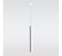 Vecys 1 Pieza Moderna Blanca Lámpara Colgante Cilíndrica con 3W COB Patch LED Luz Iluminación Colgante de Tubo Largo φ4*30.5CM Para Interior Isla de Cocina Comedor Tienda Bar Mostrador