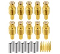 Vecys 10 Piezas MCX Macho Conectores de Crimpado 50 Ohm MCX Conector Coaxial RF para Cable Coaxial RF RG174 RG316