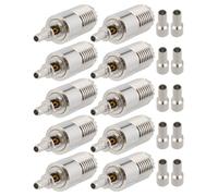 Vecys 10 Piezas Mini UHF Hembra RF Coaxial Conector 50 Ohm UHF Hembra Crimp Coaxial Conector para RG316 RG174 Cable