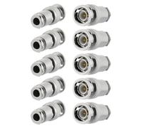 Vecys 10PCS BNC Macho Conectores 50 Ohm BNC Macho Enchufe de soldadura Crimpado Conector para RG58 RG142 RG400 LMR195 RF Coaxial Cable