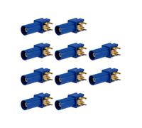 Vecys 10PCS Fakra C Macho Ángulo Recto Conectores Fakra C Macho Ángulo Recto Azul PCB en Montaje Conector para RG316 RG174 VLMR100 Cable