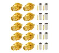 Vecys 10PCS SMA Conectores SMA Hembra Cabezal de Engaste Connector para RG58 RG142 RG400 LMR195 RF Coaxial Cable