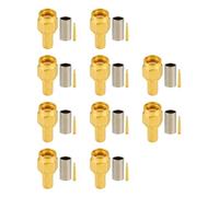 Vecys 10PCS SMA Conectores SMA Macho Crimpado Connector para RG58 RG142 RG400 VLMR195 RF Coaxial Cable