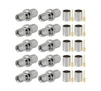 Vecys 10PCS SMA Conectores SMA Macho Crimpado Connector para RG8 VLMR400 RG213 RF Coaxial Cable