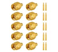 Vecys 10PCS SMA Conectores SMA Macho Soldadura Conector para RG405 .086" Semi-Rígido RF Coaxial Cable