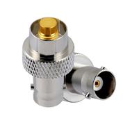 Vecys 2 Piezas Adaptador BNC Hembra para Walkie Talkie Adaptador Coaxial RF de Alta Frecuencia de 50 Ohmios para Radio Portátil Bidireccional Adaptador de Antena Walkie Talkie Cable Coaxial