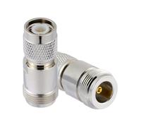 Vecys 2 Piezas Adaptador N Hembra a TNC Macho Coaxial RF 50 Ohm Conector N a TNC Adaptador Coaxial RF para Instrumentos de Alta Frecuencia Enrutador Radios