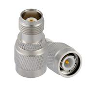 Vecys 2 Piezas Adaptador TNC Macho a TNC Hembra de Antena Adaptador TNC de Baja Pérdida de 50 Ohm Adaptador Coaxial RF de Alta Frecuencia para Antena Radio GPS Dispositivo de Red Equipo