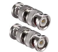 Vecys 2 Piezas Adaptadores BNC Macho a Macho para Antena CB Antena 4G Radioaficionado Vídeo HD HDTV