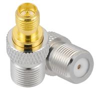 Vecys 2 Piezas F Hembra a RP-SMA Hembra Adaptador Coaxial RF 50 Ohm RP-SMA a F Adaptador de Antena para Cable de Extensión de Antena de Radio