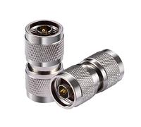 Vecys 2 Piezas N Adaptador de Conector N Tipo Macho a Macho N Tipo Adaptador de Cable Coaxial 50 Ohm para Antena WiFi de Radio CB